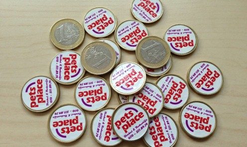 Pets Place Euro munt stickers